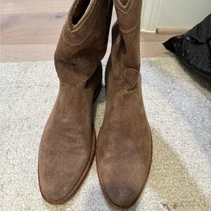 Tecovas Tan Suede Western Boots